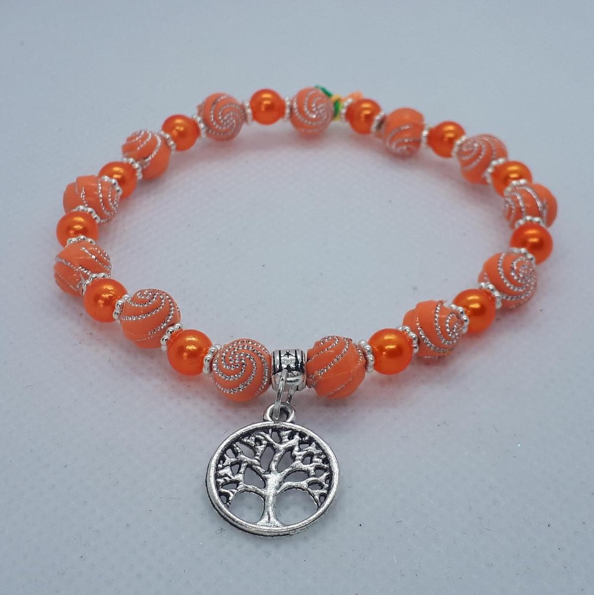 Kralen armband Tree of Life oranje
