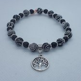 Kralen armband Tree of Life zwart