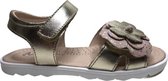 Naturino velcro roze bloem lederen sandalen Slinky goud mt 32