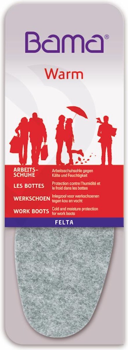 Bama Felta inlegzolen - maat 51 - 1 paar fleece zool voor laarzen of werkschoenen
