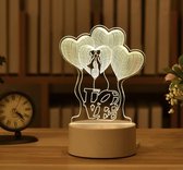 Prachtige Nachtlamp - Fenom Royal ® - USB - Valentijn Cadeautje Voor Hem - Valentijn Cadeautje Voor Haar - Verjaardag Cadeautje - Acryl - 3D Animatie