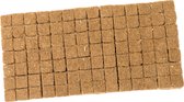 Terrafibre - Kweekblokjes klein 4 cm (98 stuks per verpakking) 100% natuurlijke hennepvezel - voorkweken voor je moestuin