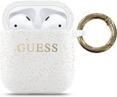 Guess Silicone Case voor Apple Airpods 1 & 2 - Wit