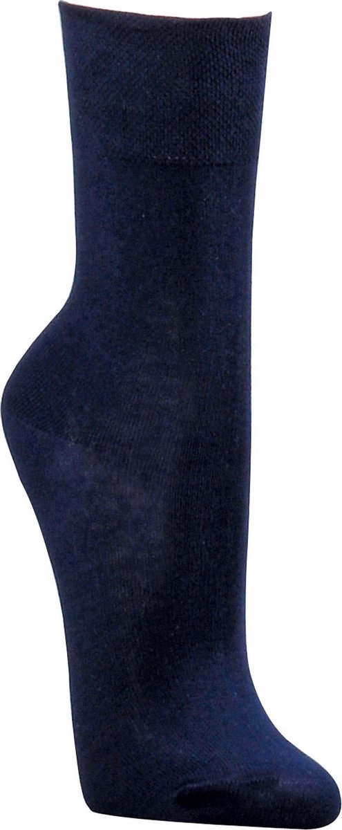 Katoenen sokken – 3 paar – navy blauw – zonder elastiek – zonder teennaad – maat 47/50
