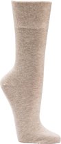Katoenen sokken – 3 paar – natuurkleur – zonder elastiek – zonder teennaad – maat 39/42
