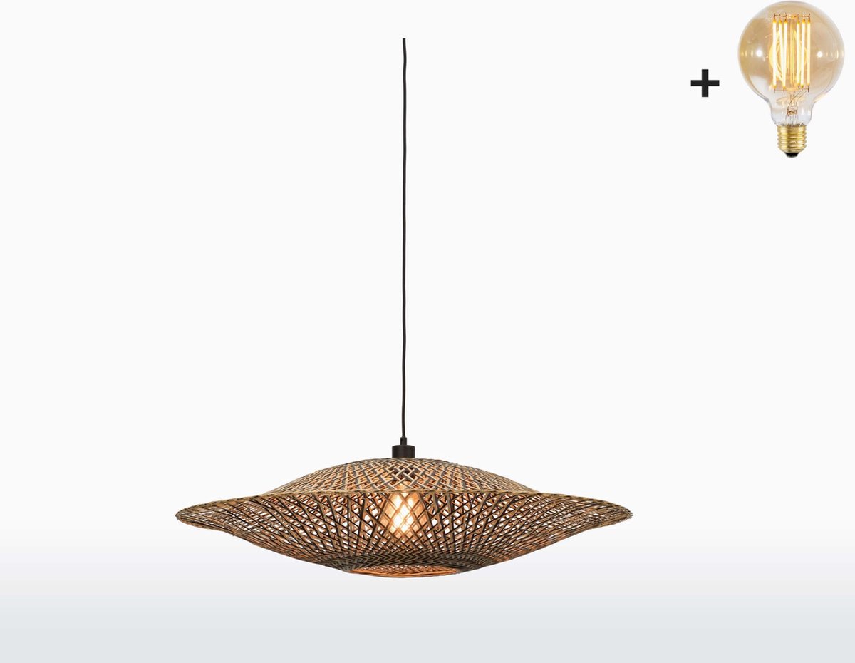 Hanglamp - BALI - Bamboe - Large (87x20cm) - Met LED-lamp