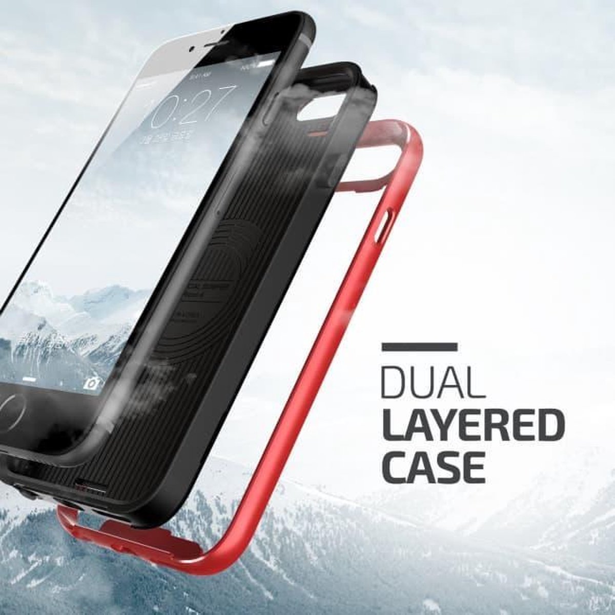 Verus Crucial Bumper Case - Iphone 7 / 8 / Se 2020 - Zwart Roze
