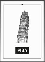 Citymap icons Italie (toren van pisa) 21x30 stadsposter