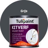 Tulipaint Kitverf (Grijs) - Kit verven - Siliconenkit verven schilderen - Kitranden vieze verkleurde gele vergeelde Kit schoonmaken reinigen reiniger - Kitreiniger