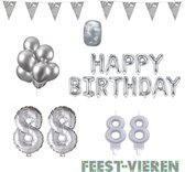 88 jaar Verjaardag Versiering Pakket Zilver
