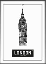 Citymap icons Londen 21x30 Stadsposter