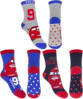 Disney Cars - Anti Slip Badstof Multipack Unisex Sokken 31-34