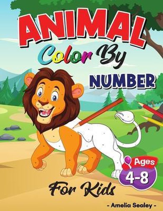 Animal Color by Number Activity Book for Kids, Amelia Sealey ...
