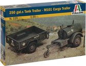 Italeri 250 gal.s Tank Trailer - M101 Cargo Trailer + Ammo by Mig lijm