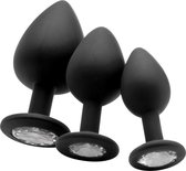 Large Diamond Butt Plug - Black - Butt Plugs & Anal Dildos - Ouch Silicone Butt Plug