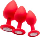 Extra Large Diamond Butt Plug - Red - Butt Plugs & Anal Dildos - Valentine & Love Gifts - Ouch Silicone Butt Plug