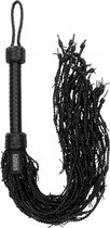 Leather Barbed Wire Flogger - Black - Bondage Toys - Whips