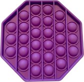 Fidget Toy Pop it / Stress Pop’n Play PAARS hexagon (achthoek), geduldspel / reisspel voor vakantie onderweg / cadeau