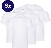 T-shirts Fruit of the Loom - T-shirts blanches - col rond - taille XL - pack de 6