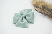 Haarstrik Satijn glitter - Blauw/Groen 308 - Haarclip - Bows and Flowers