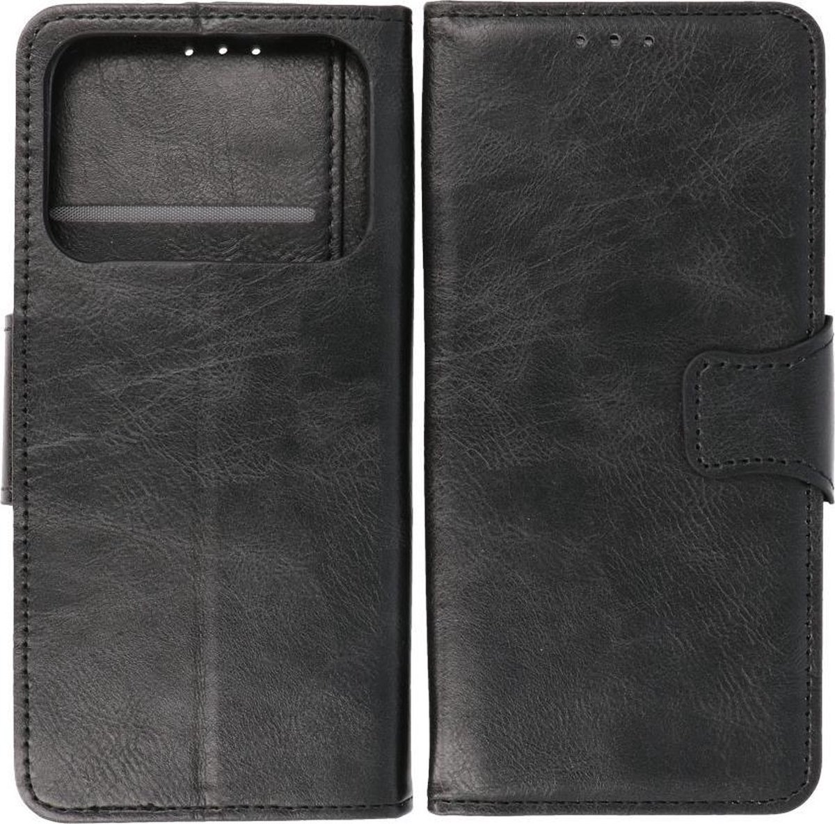 BestCases - XiaoMi Mi 11 Ultra Hoesje - Mi 11 Ultra Bookcase Telefoonhoesje - Mi 11 Ultra Kaarthouder Portemonnee Hoesje - Kunstleer - Zwart