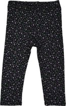 R Rebels | Katoenen kinder legging | Zwarte bloemenprint | Maat 110