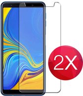2X Screen protector - Tempered glass screenprotector voor Samsung A7 2017  -  Glasplaatje voor telefoon - Screen cover - 2 PACK
