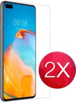 2X Screen protector - Tempered glass screenprotector voor Huawei P40  -  Glasplaatje voor telefoon - Screen cover - 2 PACK