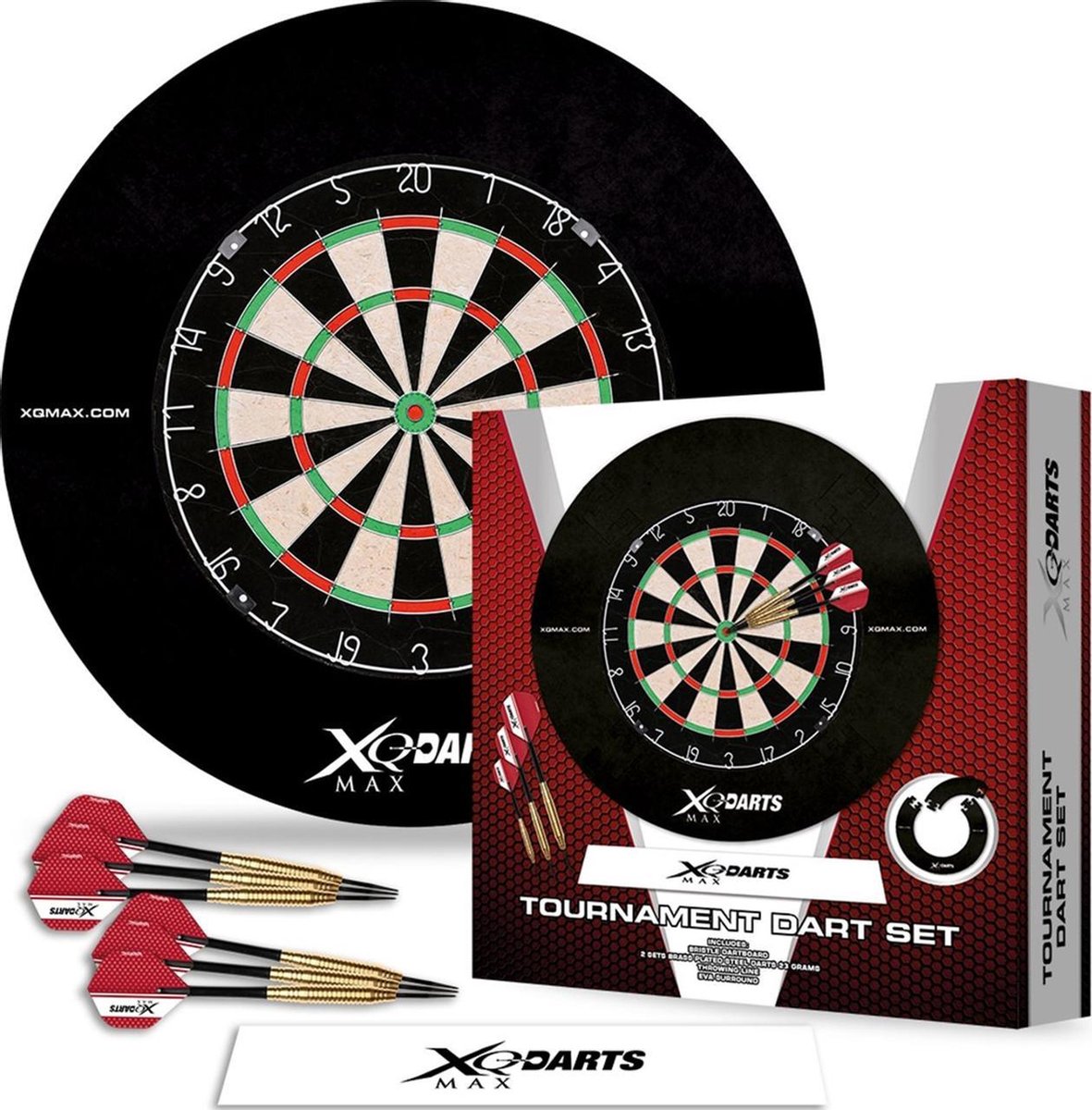 XQmax - Dartbord met 2 sets Dartpijlen en Surround Ring