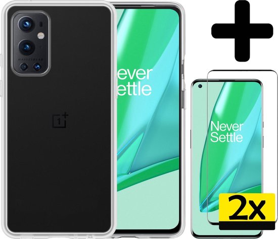 Hoesje Geschikt voor OnePlus 9 Pro Hoesje Siliconen Case Met 2x Screenprotector - Hoes Geschikt voor OnePlus 9 Pro Hoes Siliconen - Transparant