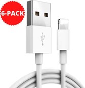 iPhone oplader kabel - iPhone kabel - Lightning USB kabel - iPhone lader kabel geschikt voor Apple iPhone - 6-PACK