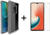 Huawei Mate 20 X hoesje shock proof case transparant hoesjes cover hoes - 1x Huawei Mate 20 X screenprotector