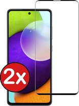 Screenprotector Geschikt voor Samsung A52 Screenprotector Glas Gehard Tempered Glass Full Cover - Screenprotector Geschikt voor Samsung Galaxy A52 Screen Protector Screen Cover - 2 PACK