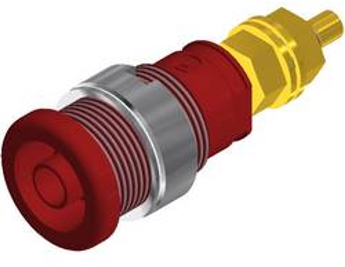 Hirschmann Test & Measurement SEB 2600 G M4 Veiligheids-labconnector, female Bus, inbouw verticaal Stift-Ø: 4 mm Rood 1