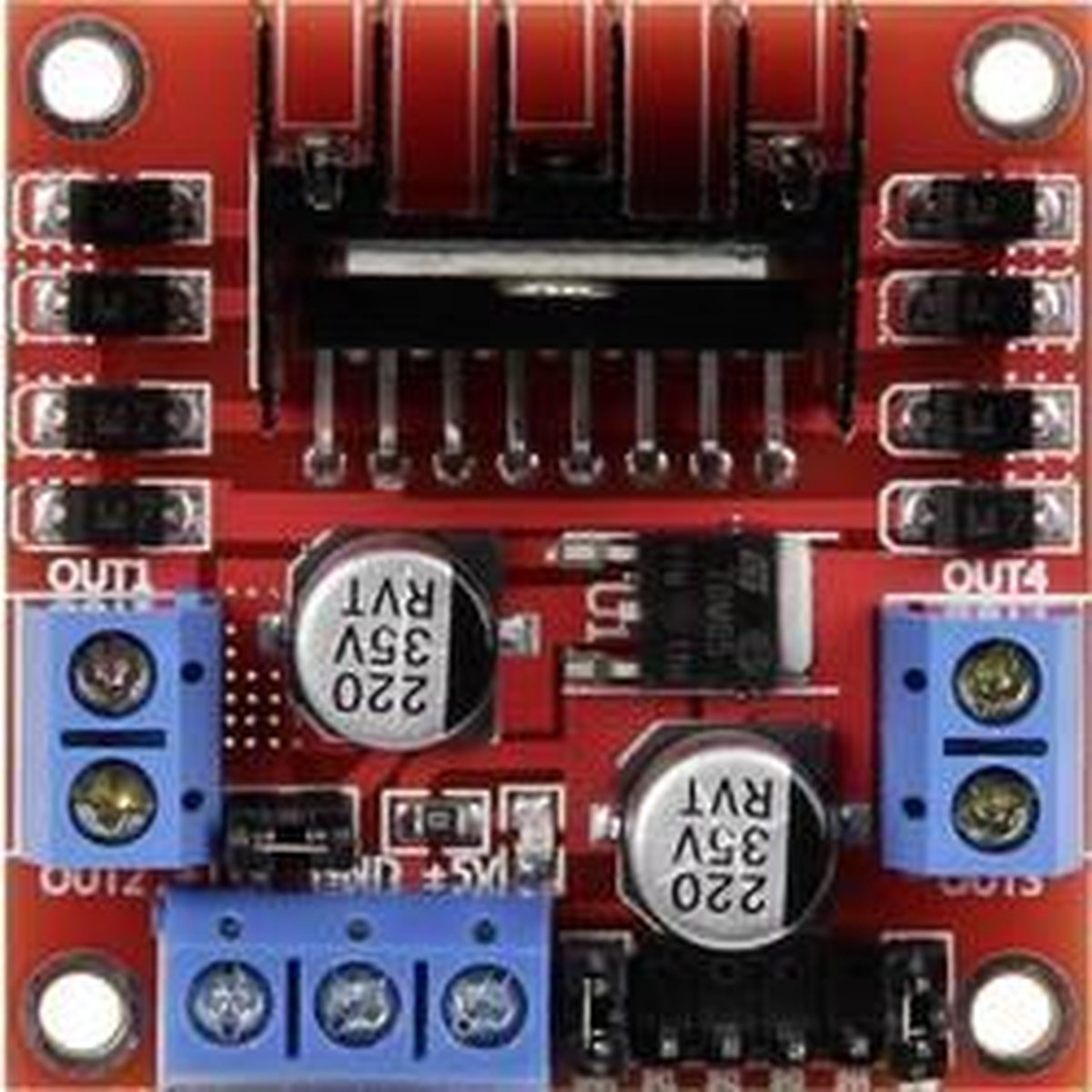 Module Contrôleur Moteur L298N - Double Pont H Pour Arduino, Raspberry - Pilotage Moteurs DC/Pas à Pas