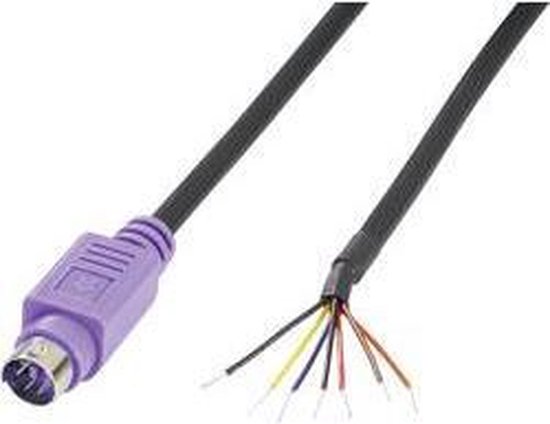 BKL Electronic 0204097 Connecteur DIN miniature Fiche, droit Nombre de broches: 6 Violet 1 pièce(s)