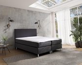 WOONENZO - Boxspring grijs Sevilla 140 - grijs - boxspring