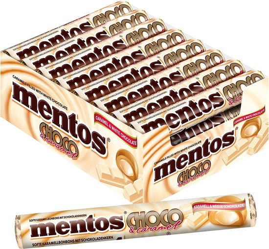 Mentos - Choco & Caramel White - 24 Rollen | bol