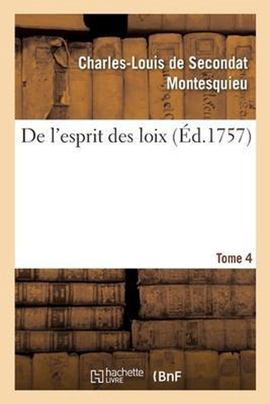 de l'Esprit Des Loix