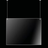 Hangend Plexiglas scherm - Kassascherm - 75 cm x 75 cm ( b x h)