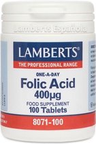 Lamberts Foliumzuur 400mcg - 100 Tabletten