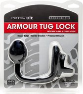Armour Tug Lock - Medium Plug - Black - Cock Rings
