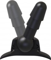 Deluxe 360° Swivel Suction Cup Plug - Black - Strap On Dildos - Accessories