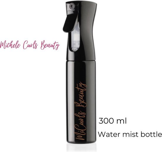 Michele Curls Beauty - Hair mist- Waterspuit - Water spray- 300 ml - Plantenspuit - Zwart