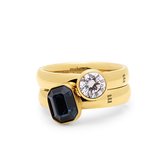 Melano Twisted You Deserve Better ring set - dames - goudkleurig - maat 64