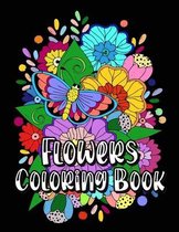 Flowers coloring book for seniors