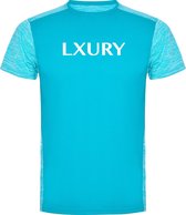 LXURY Sport T-Shirt Blauw Maat M - Heren - Fitness kleding - Sportshirt - Fitness T-Shirt - Sportkleding