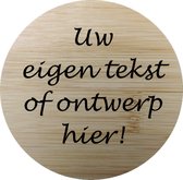 Gepersonaliseerde voorraadblik met bamboe deksel - Ø9,5x12 cm - opbergblik - met bamboe hout deksel