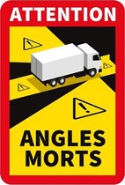 Dode Hoek Sticker 100 stuks - Verplicht in Frankrijk - Vrachtwagens - Bussen - Frans - Angles Morts