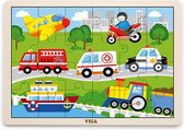 Viga Toys Houtenpuzzel Vervoer 24 delig